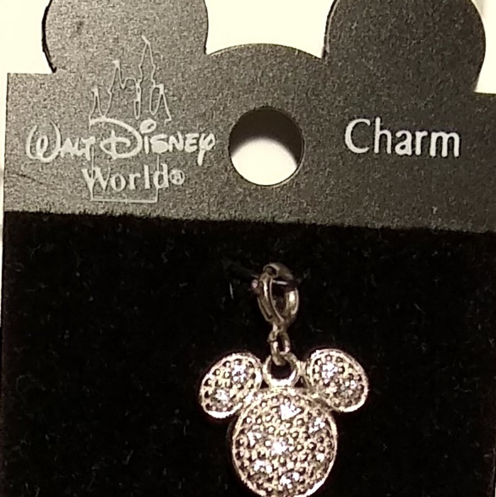 Mickey Mouse Sterling Silver CZ charm